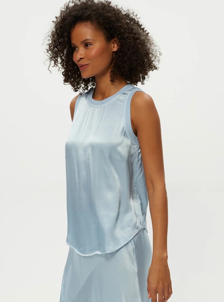 Michael Stars Shay Rib Binding Tank - Fountain