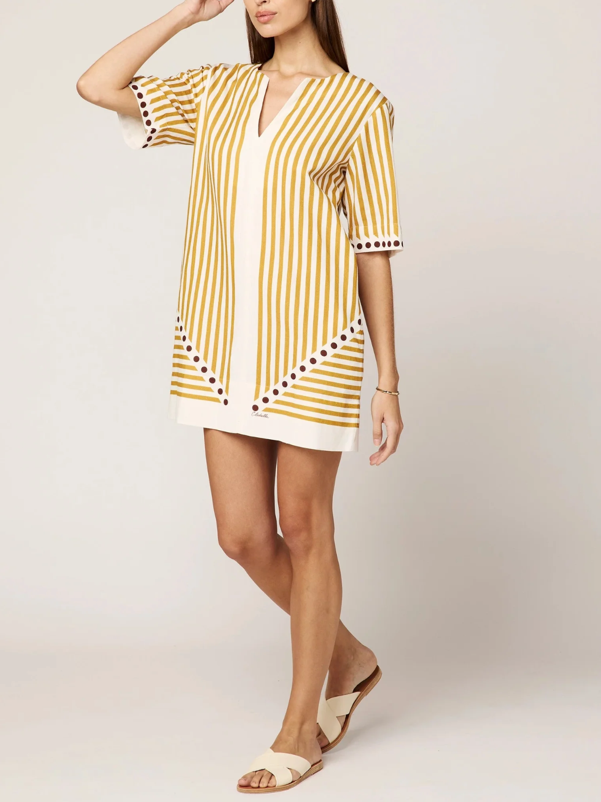 Cleobella Fiona Mini Dress - Lusso Stripe Print