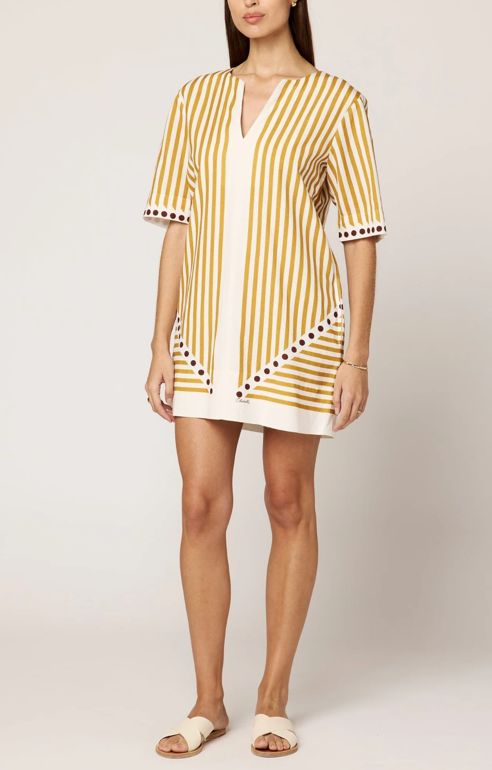 Cleobella Fiona Mini Dress - Lusso Stripe Print