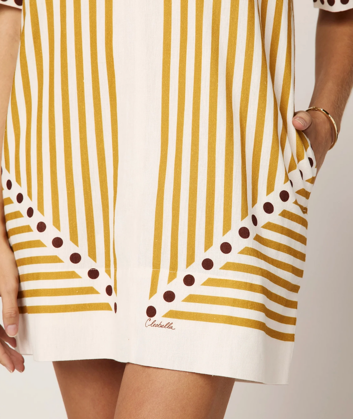 Cleobella Fiona Mini Dress - Lusso Stripe Print