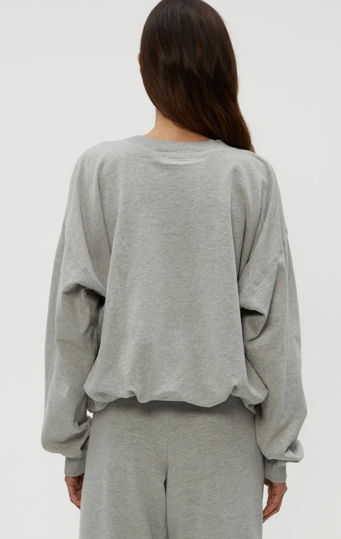 Michael Stars Mariah Bubble Sweatshirt - Heather Grey