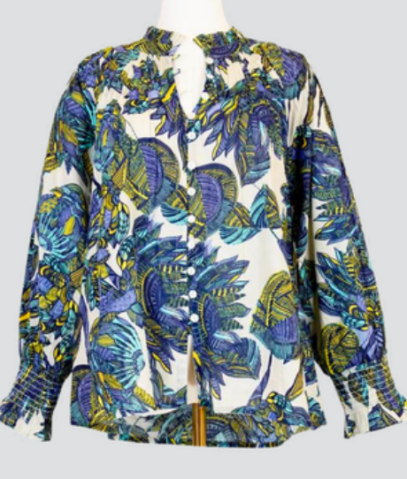 La Plage Goodwin Top Nusa Garden - Navy Multi