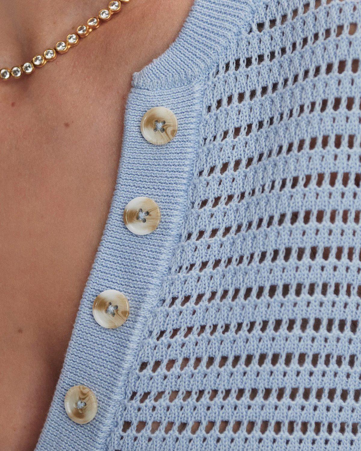 Varley Callie Knit Top - Cashmere Blue