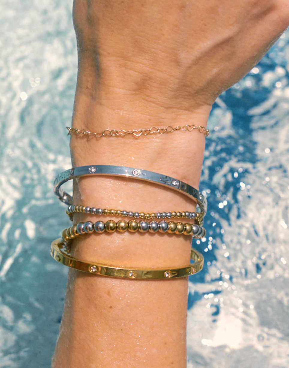 Nikki Smith Mini Corinne Gold Bangle Bracelet
