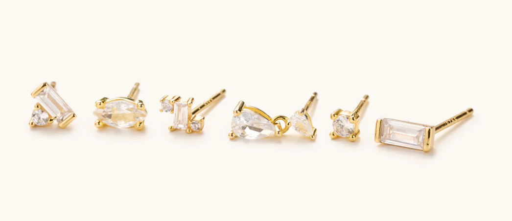 Nikki Smith Crystal Stud Earrings Pack