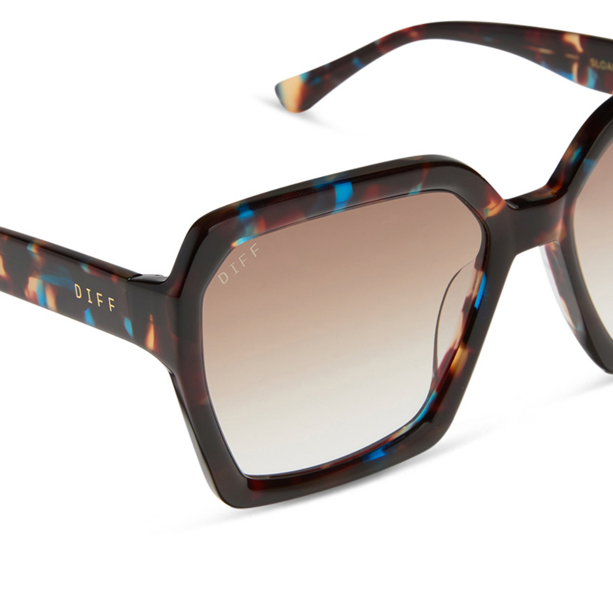 DIFF Eyewear Sloane - Confetti Tortoise + Brown Gradient