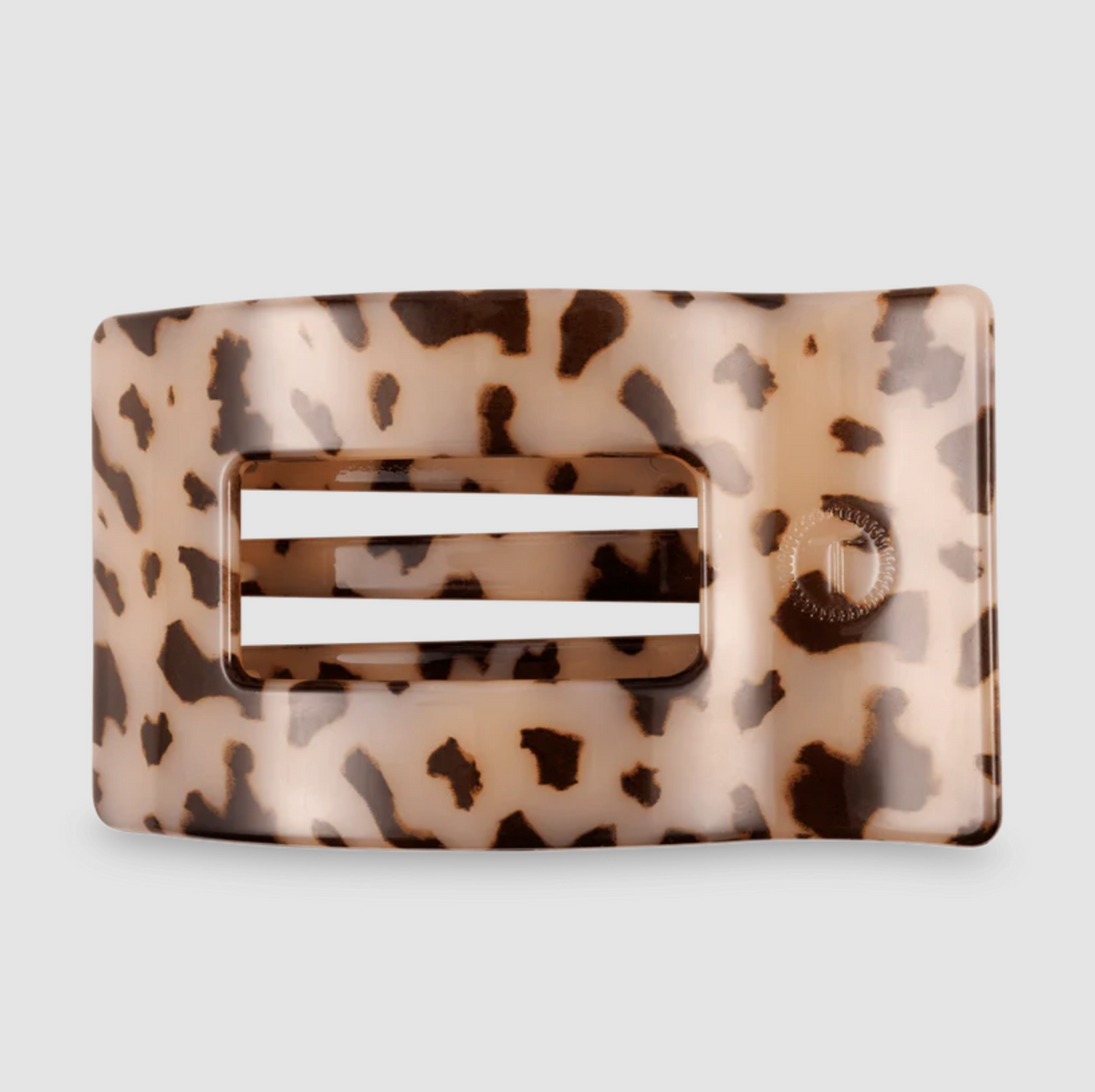 Teleties Flat Rectangle Clip - Blonde Tortoise