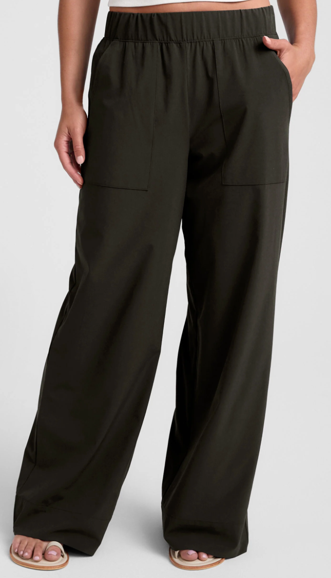 Beyond Yoga Easy Wide Leg Pant - Olive Ink