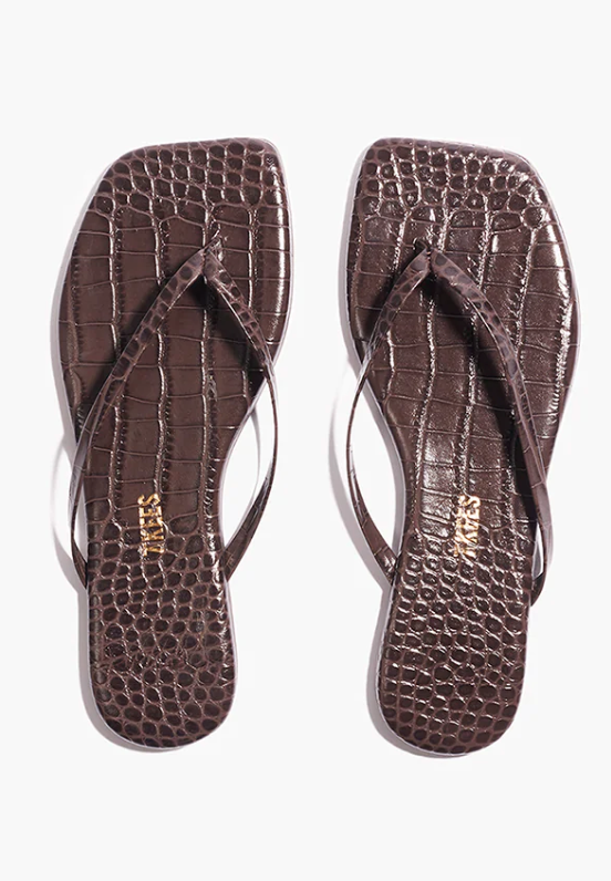 Tkees The Square Toe Lily - Carob Croc