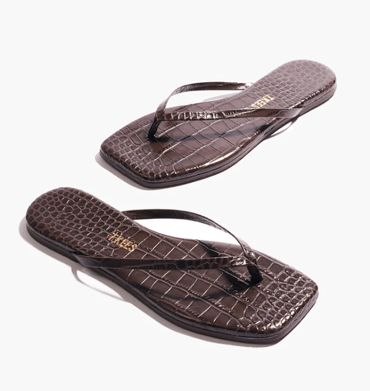 Tkees The Square Toe Lily - Carob Croc