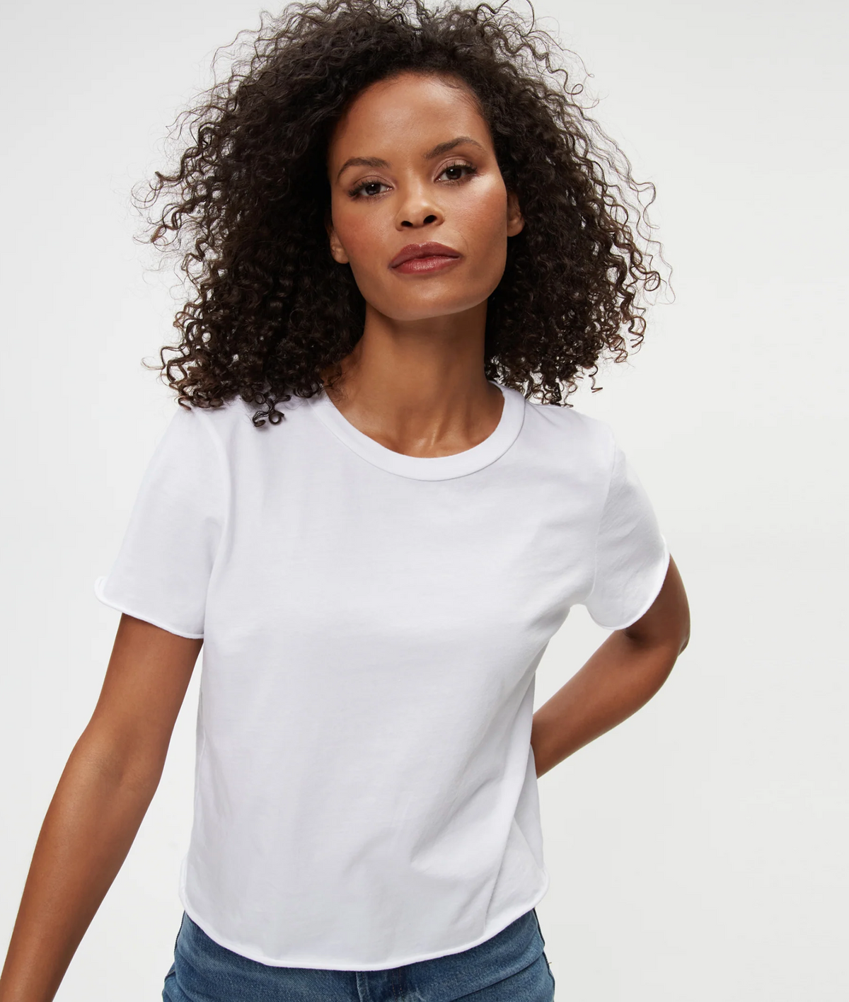 Michael Stars Jackie Crewneck Tee - White