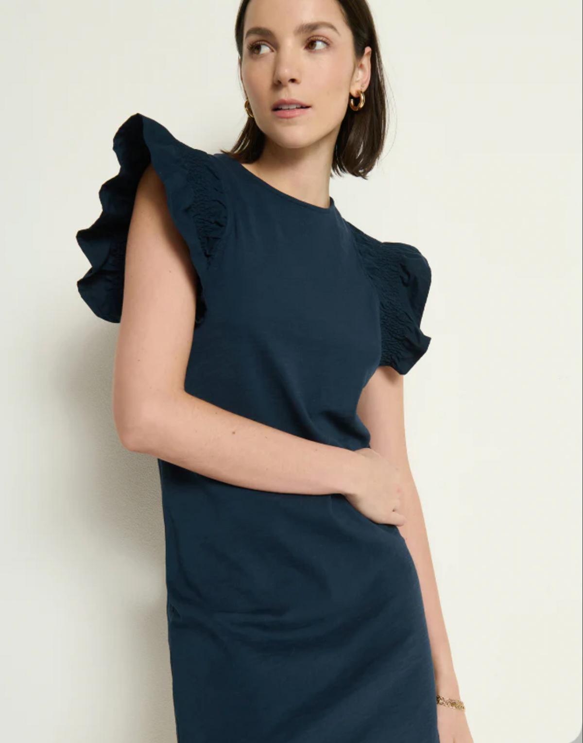 Nation Ltd. Ellis Ruffle Sleeve Dress - Night Sky