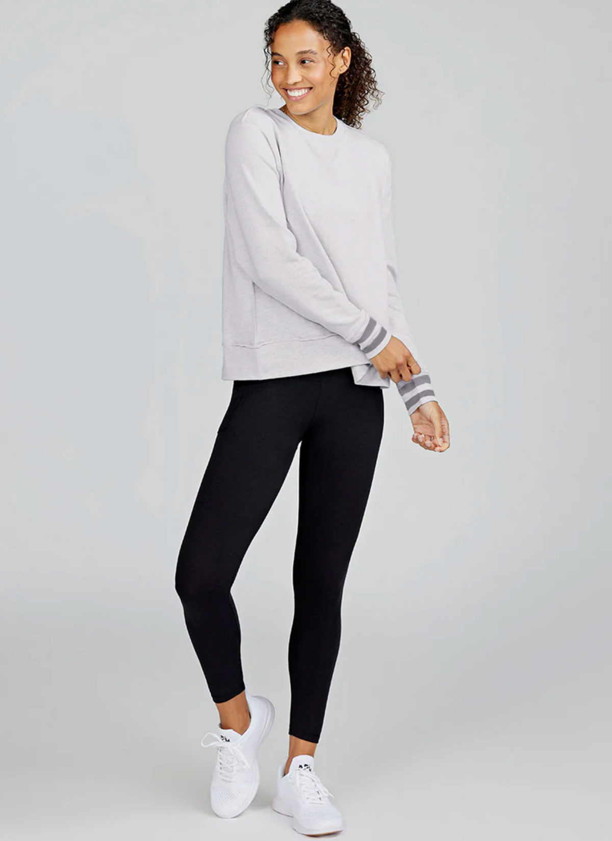 Tasc Clubhouse French Terry Sweatshirt - Light Heather Gray