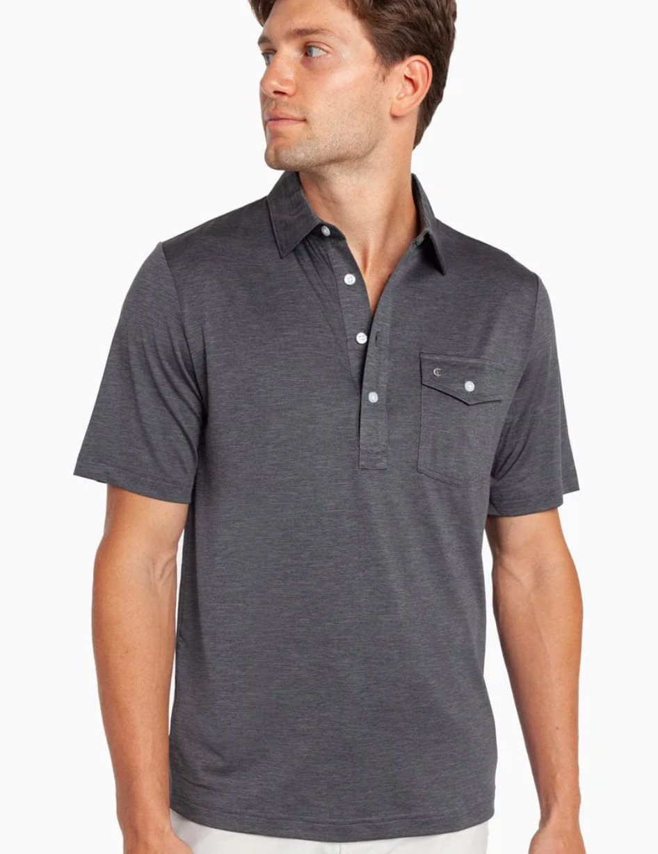 Criquet Heather Performance Sport Players Shirt - Rock Steady