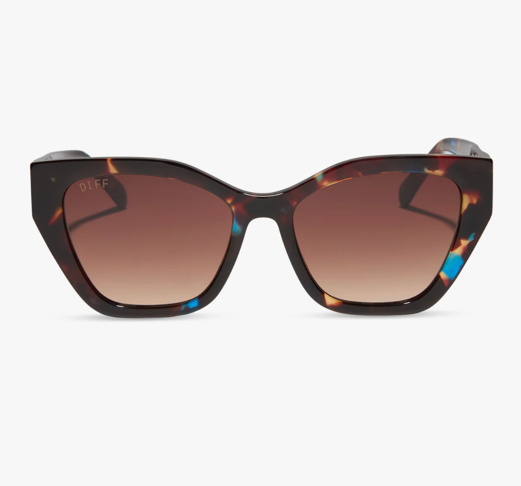 DIFF Eyewear Evie Confetti Tortoise + Brown Gradient