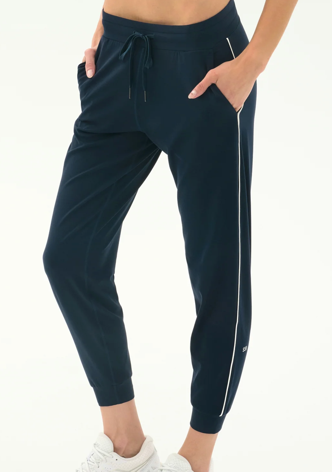 Splits 59 Airweight Jogger 7/8 w/ Piping - Indigo and White