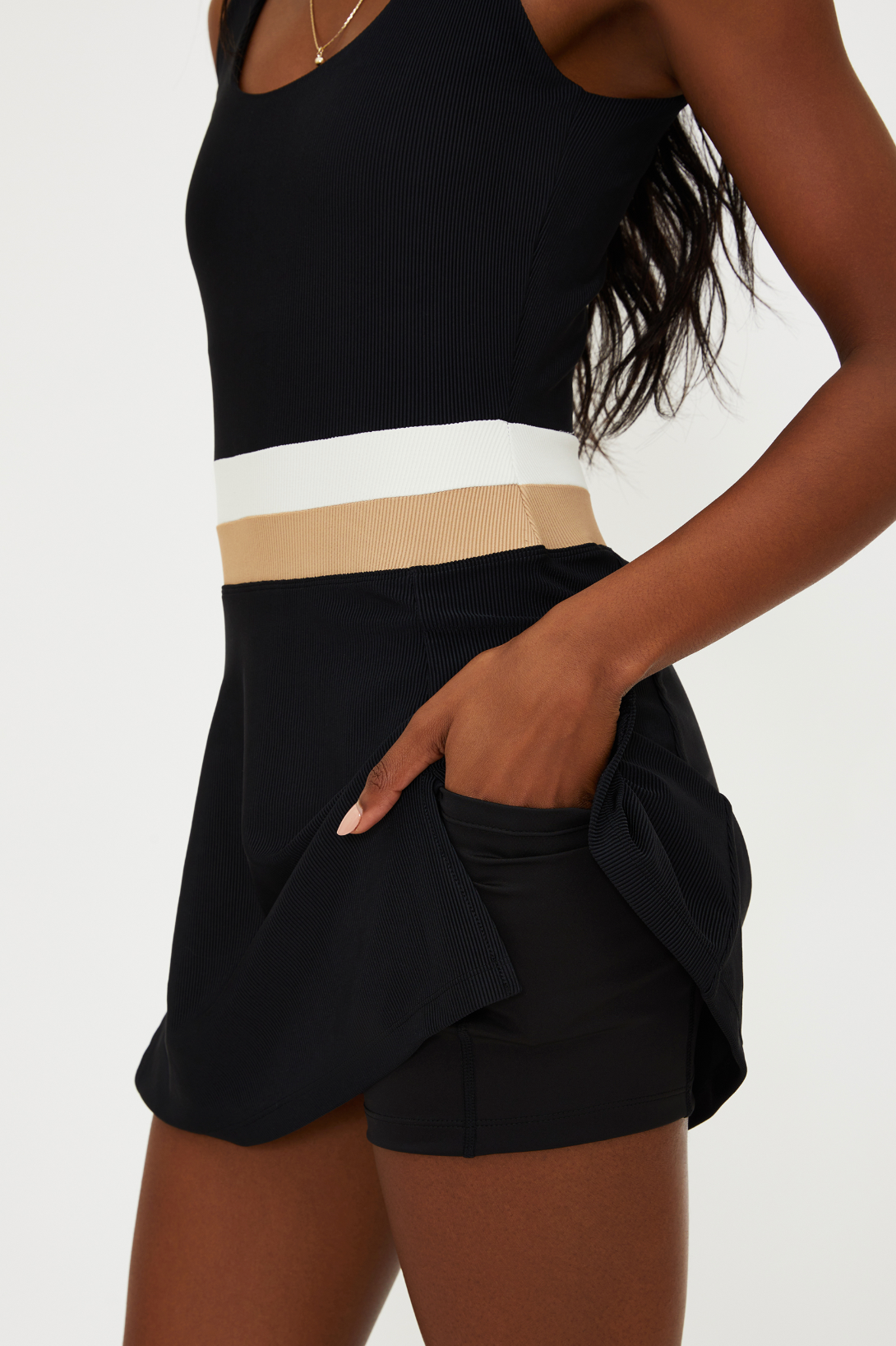 Beach Riot Remi Tennis Dress - Sandshell Colorblock