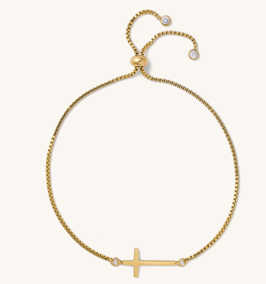 Nikki Smith Cross Slider Bracelets - Gold