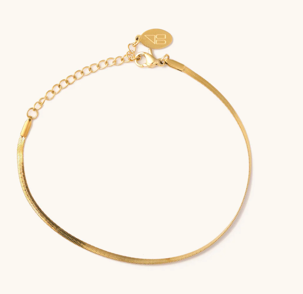 Nikki Smith Micro Gold Herringbone Bracelet