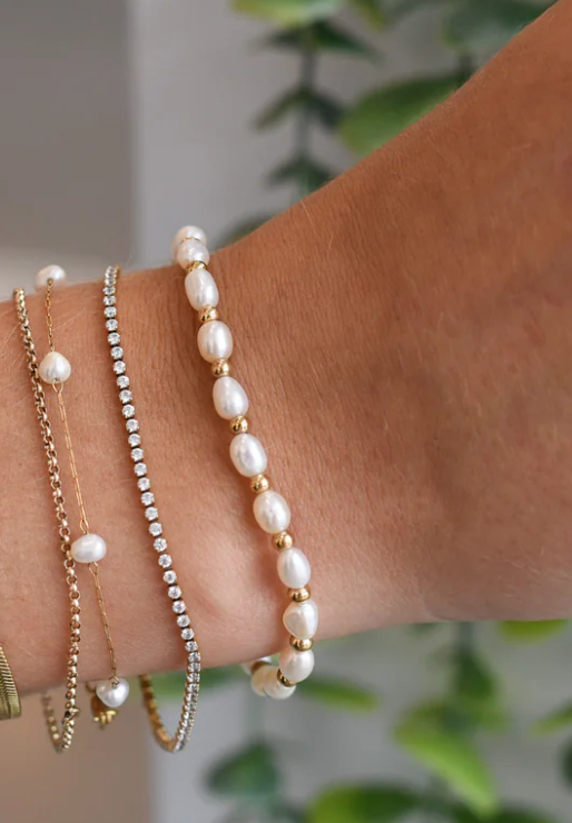 Nikki Smith Percy Pearl Bracelet
