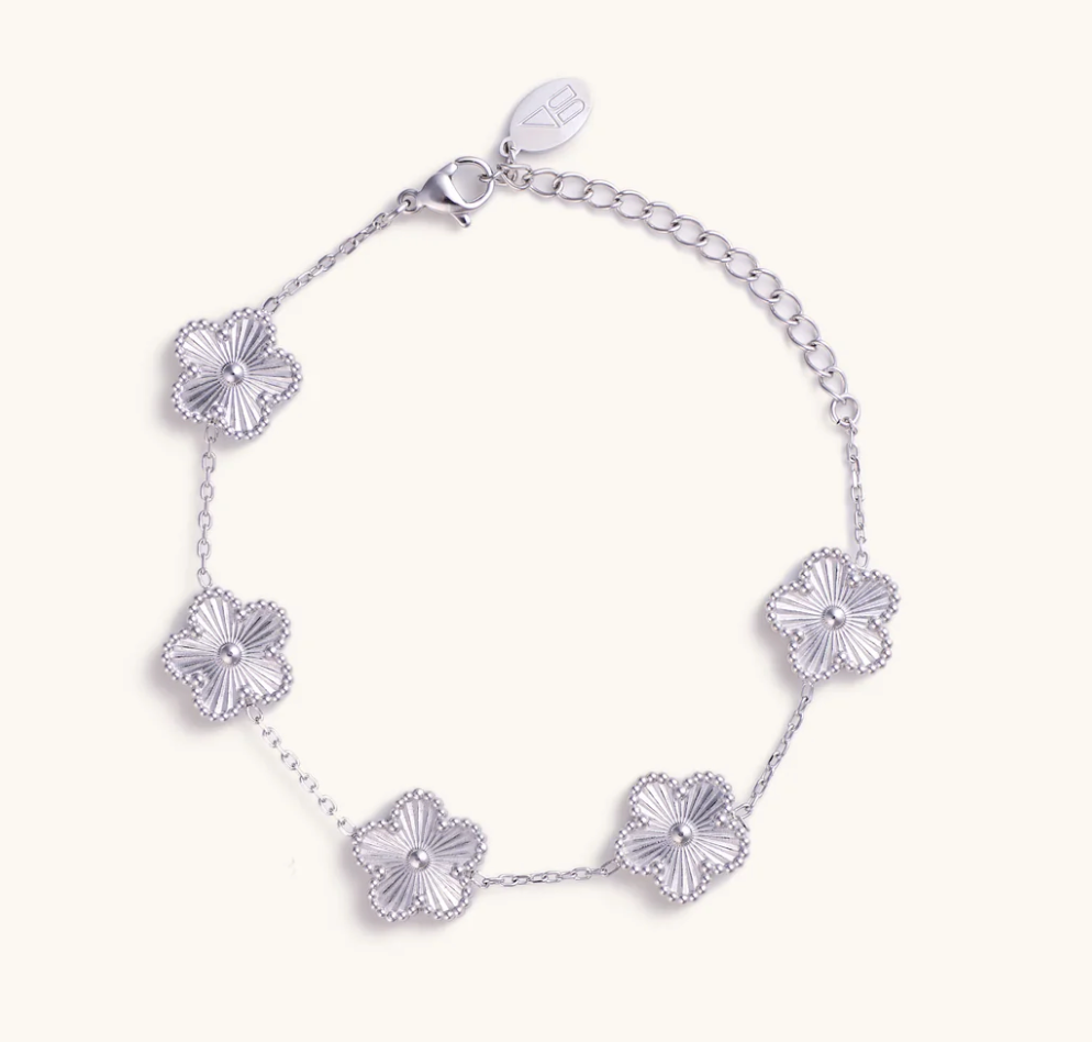 Nikki Smith Silver Flora Bracelet