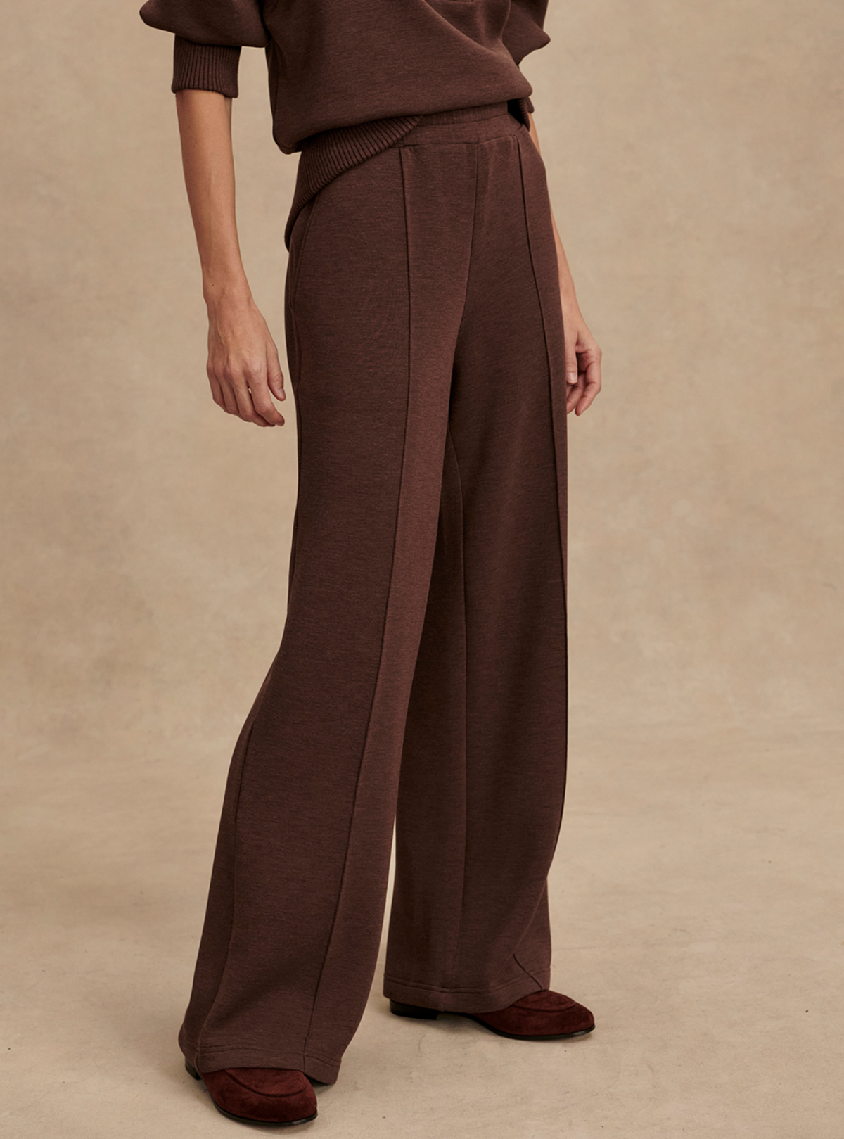 Varley The Wide Leg Pant 28&quot; - Coffee Bean Marl