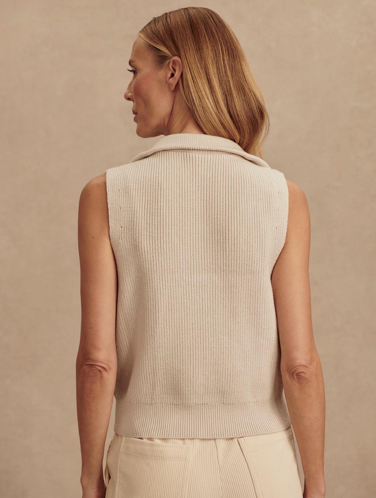 Varley Amina Half Zip Knit - Silver Birch