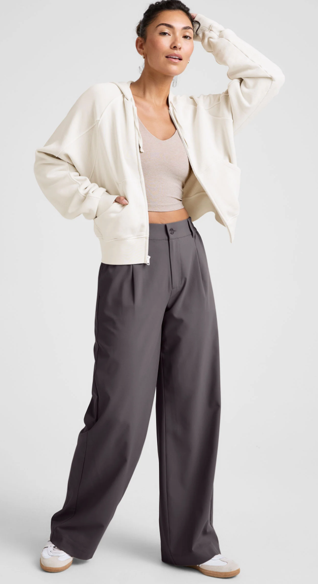 Beyond Yoga Status Wide Leg Trouser - Soft Umber