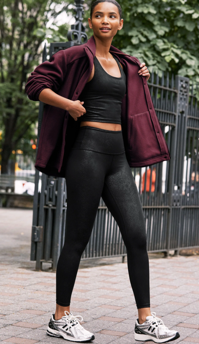 Beyond Yoga PowerShine Viper High Waisted Midi Legging - Viper Black