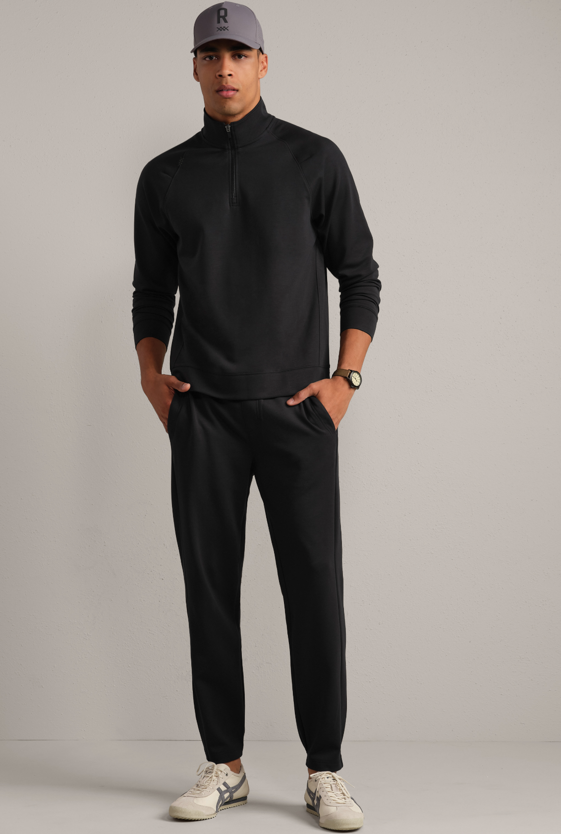 Rhone Apparel DreamState 1/4 Zip - Pure Black