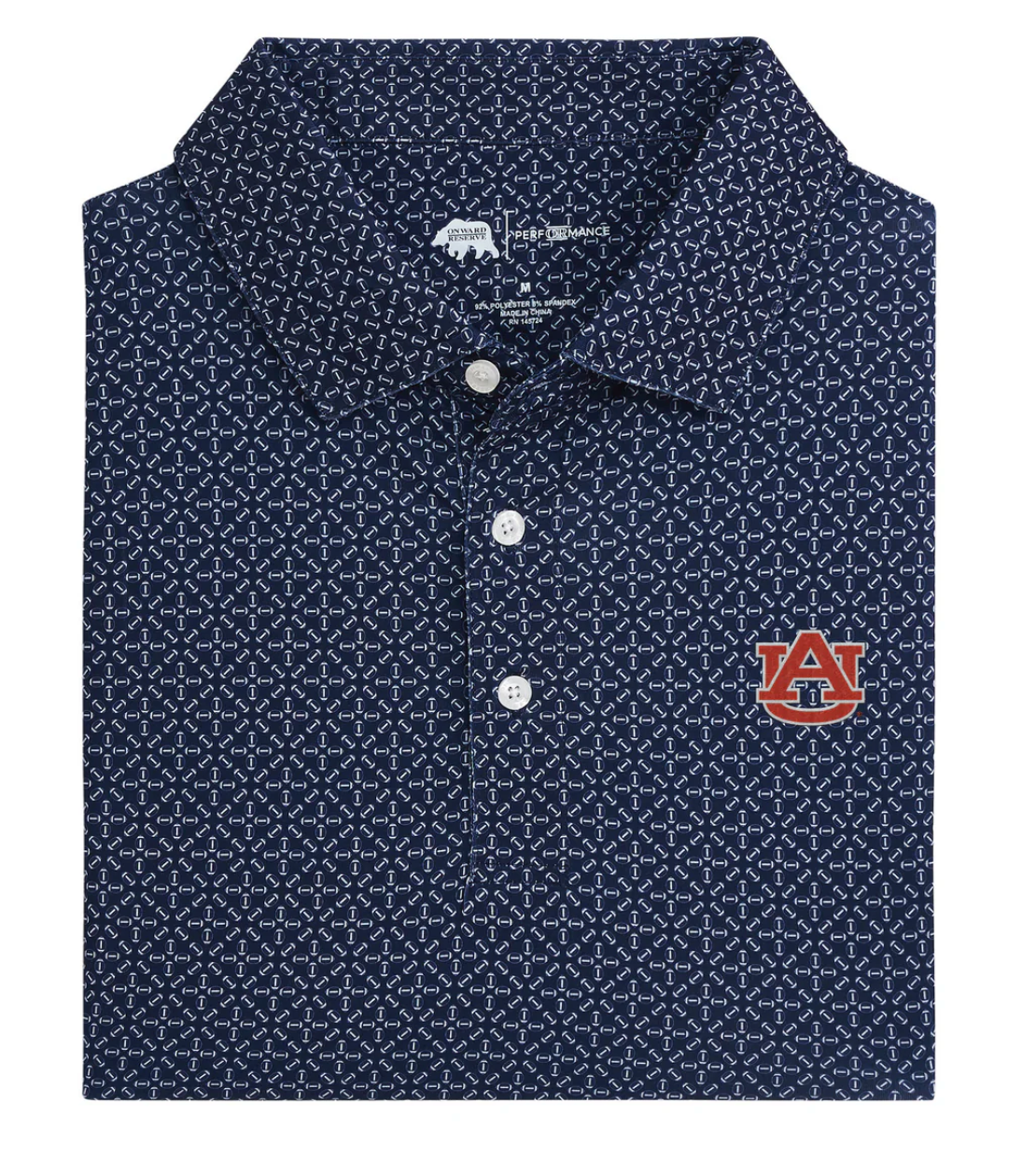 Onward Reserve Auburn Gameday Printed Performance Polo - Naval Academy