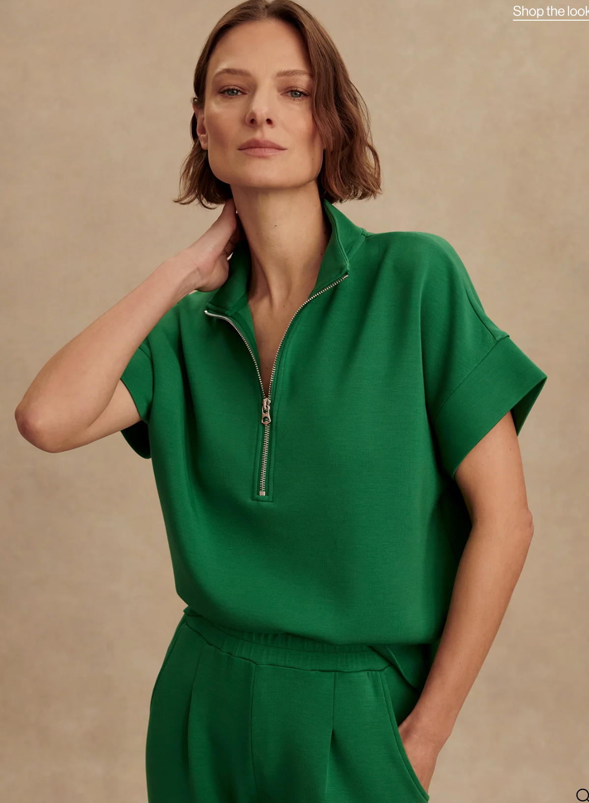 Varley Ritchie Short Sleeve Sweat - Verdant Green