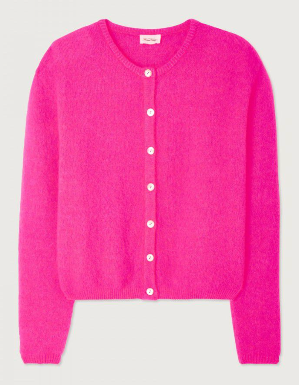 American Vintage Vitow Cardigan - Neon Pink Melange