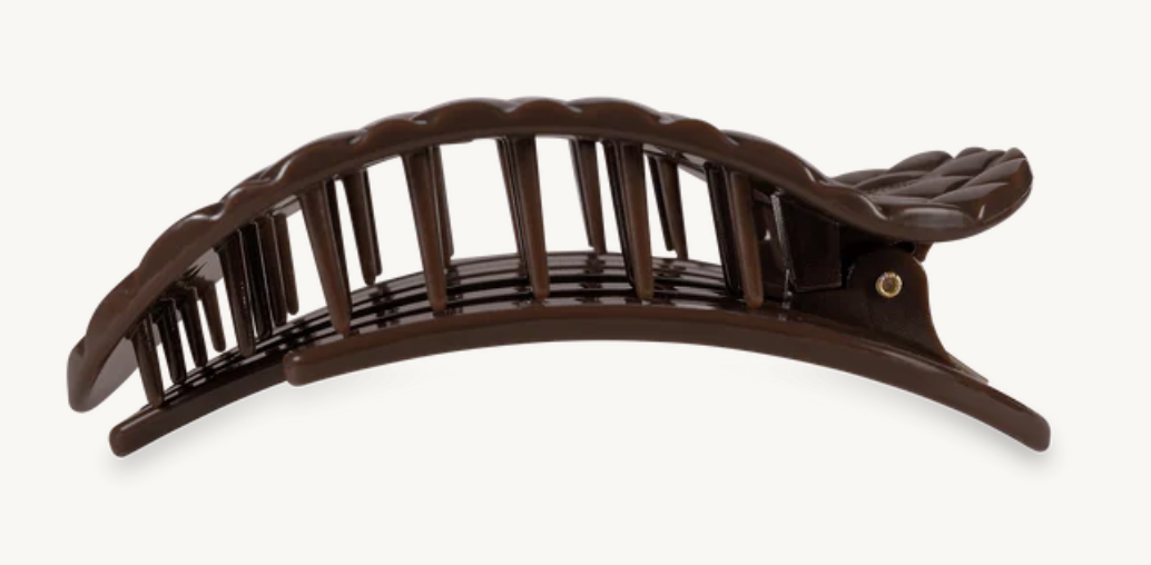 Teleties Flat Round Clip - Truly Taupe Quilted