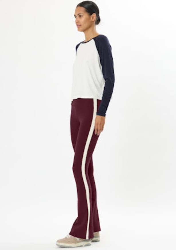 Splits 59 Raquel High Waist Flare 32&quot; - Dark Cherry/Creme