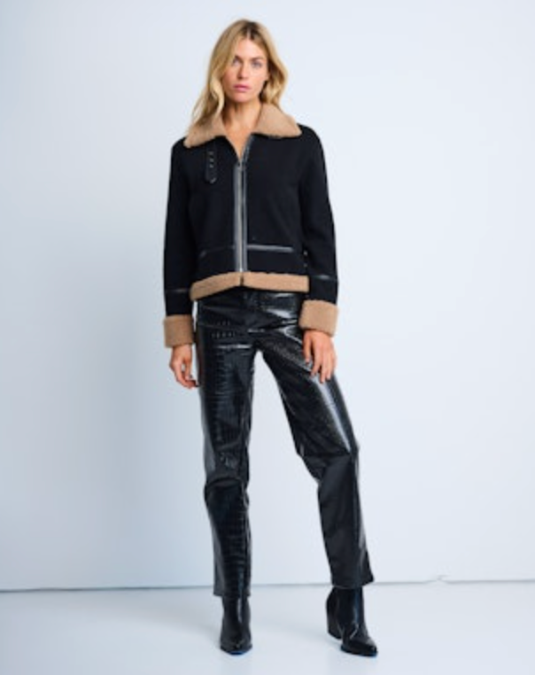 Lisa Todd The Moto Jacket - Black / Camel