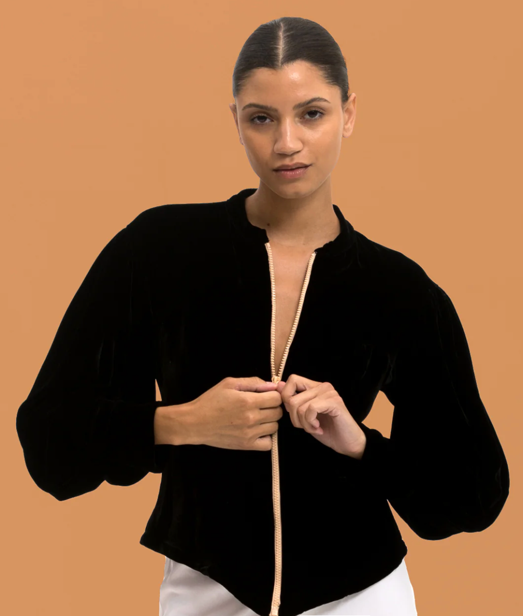 Cali Dreaming Rio Blazer Silk Velvet - Black