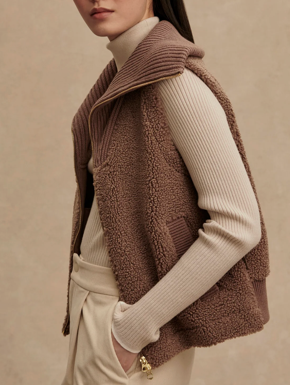 Varley Aspen Gilet - Ash Taupe