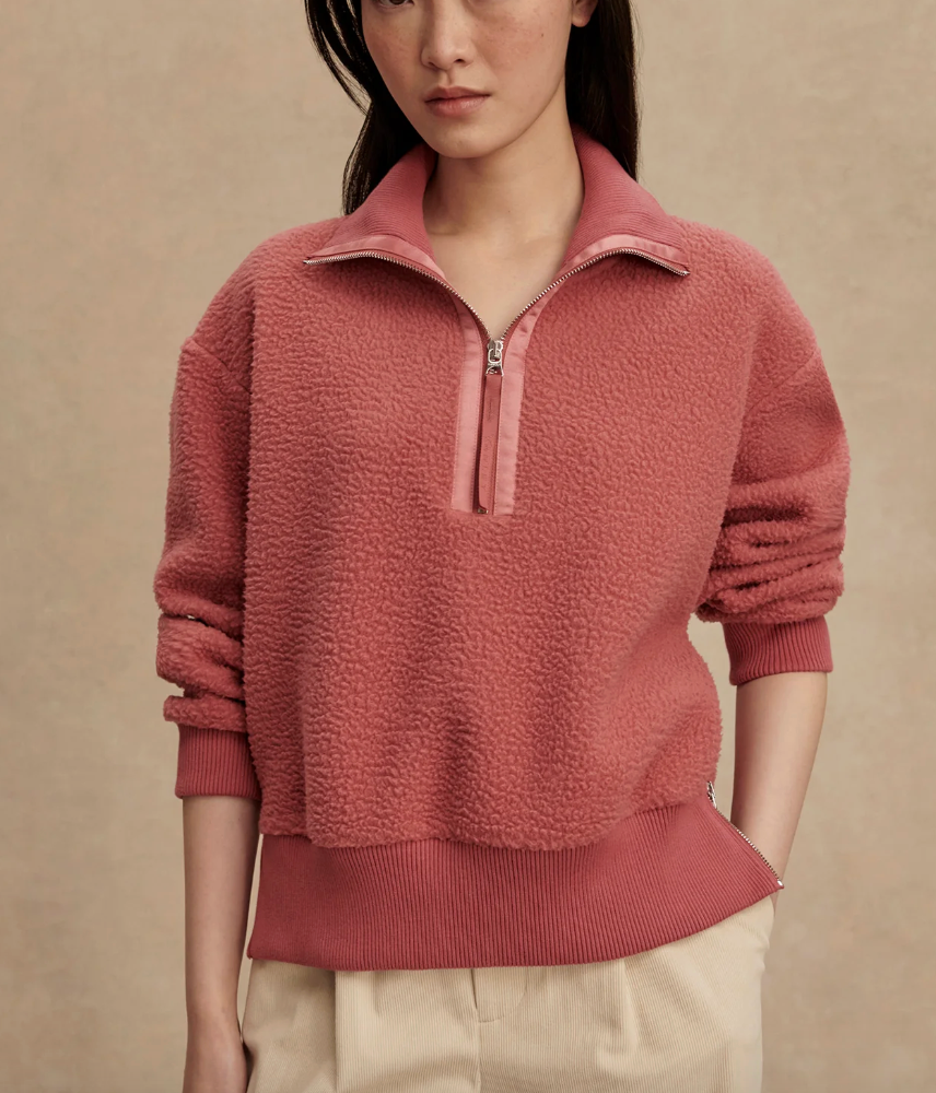 Varley Roselle Half Zip Fleece - Mauvewood