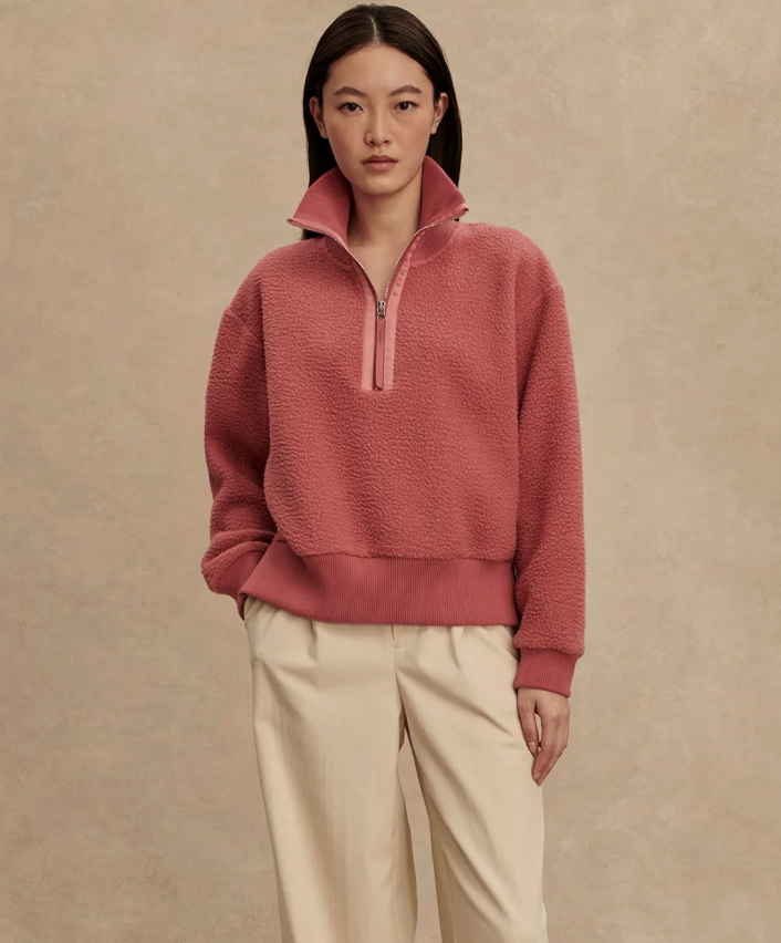 Varley Roselle Half Zip Fleece - Mauvewood