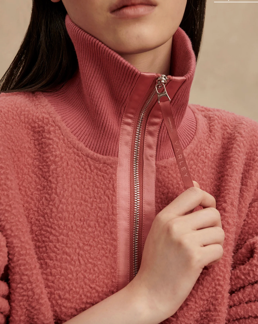 Varley Roselle Half Zip Fleece - Mauvewood