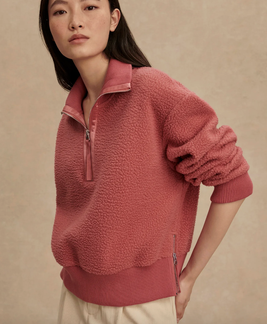 Varley Roselle Half Zip Fleece - Mauvewood