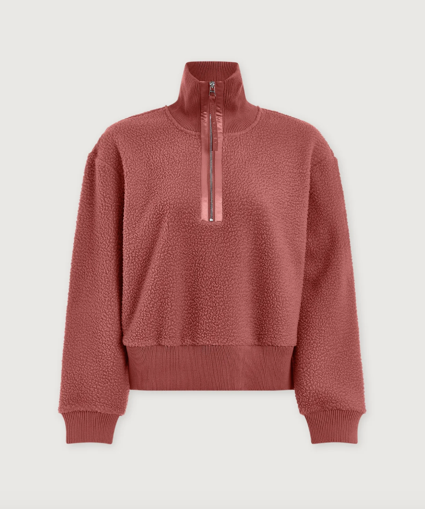 Varley Roselle Half Zip Fleece - Mauvewood