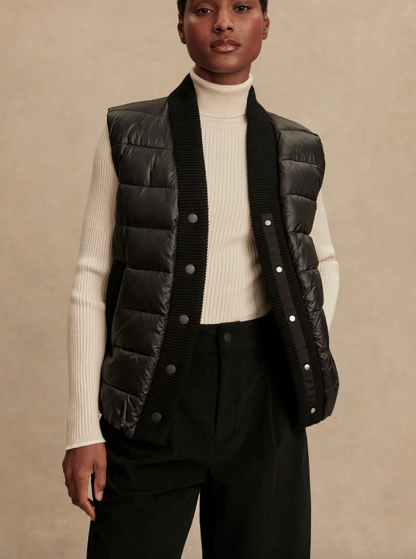 Varley Colwyn Combo Boxy Gilet - Black