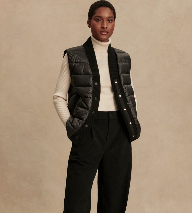 Varley Colwyn Combo Boxy Gilet - Black