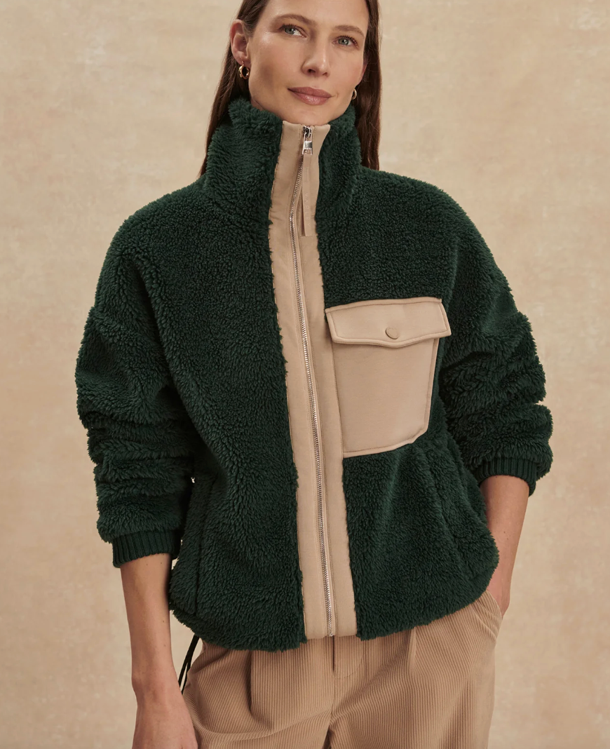 Varley Lowell Sherpa Jacket - Pine Grove