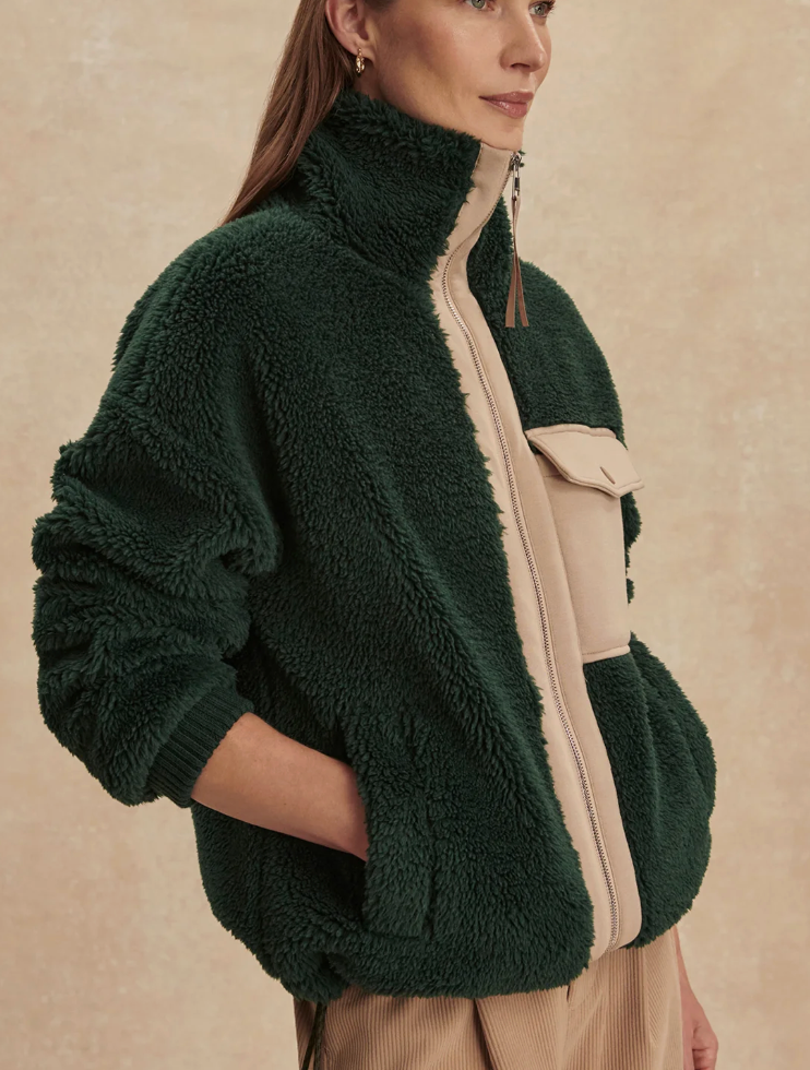 Varley Lowell Sherpa Jacket - Pine Grove