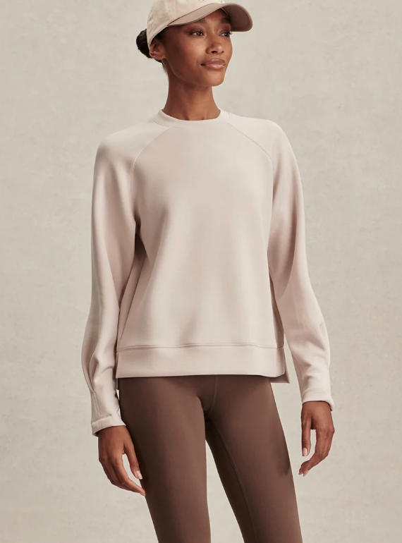 Varley Zosia Crew Neck Midlayer - Silver Grey
