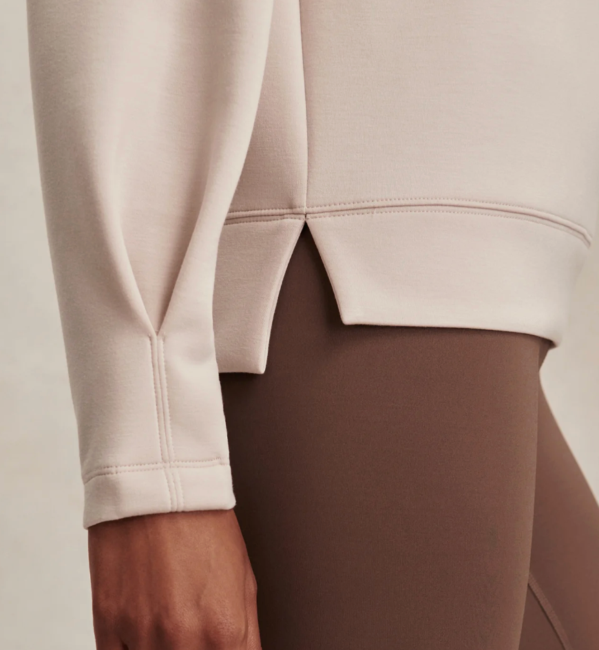 Varley Zosia Crew Neck Midlayer - Silver Grey