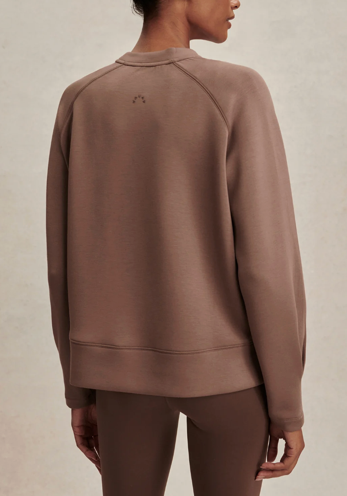 Varley Zosia Crew Neck Midlayer - Coffee Quartz